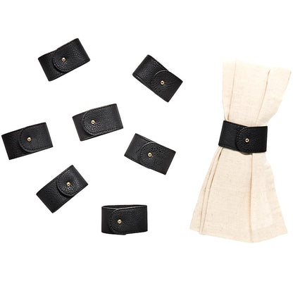 Set of 8 Leather Napkin Rings