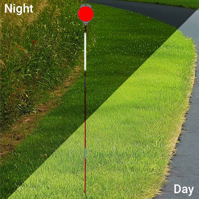 Orange Driveway Refectors, Fiberglass 47" Tall Set Of 8