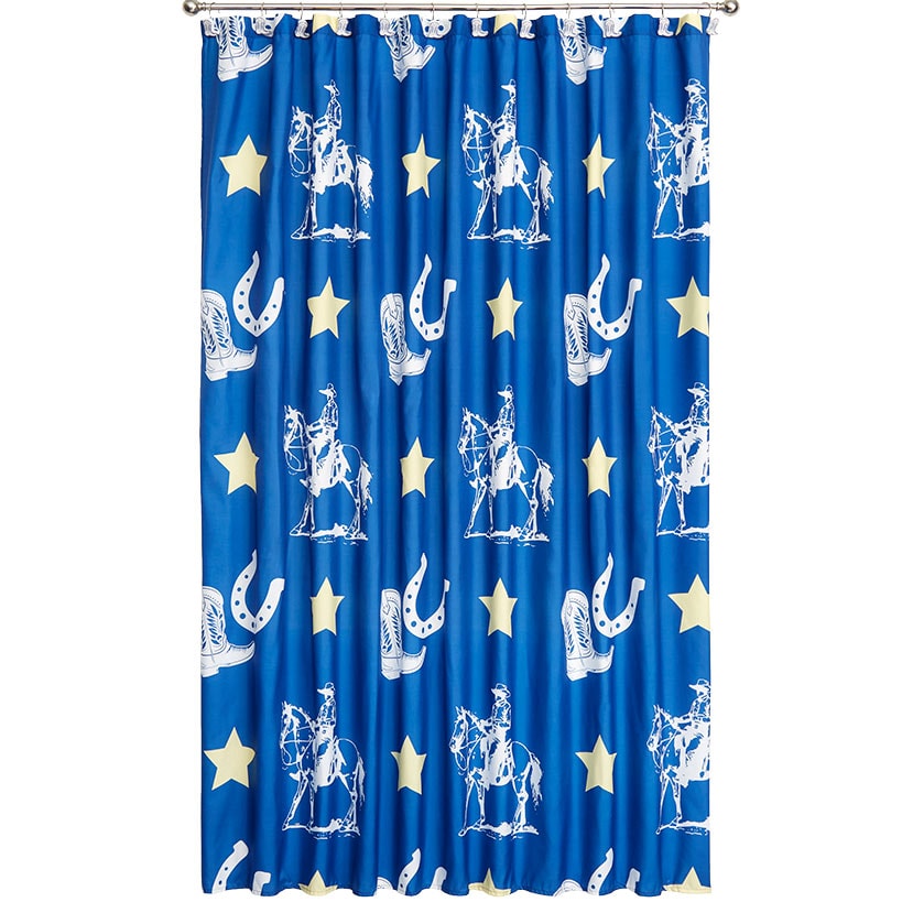 Buckaroo Cowboy Shower Curtain, Bath Rug, Hand Towels, Valance, or Hooks