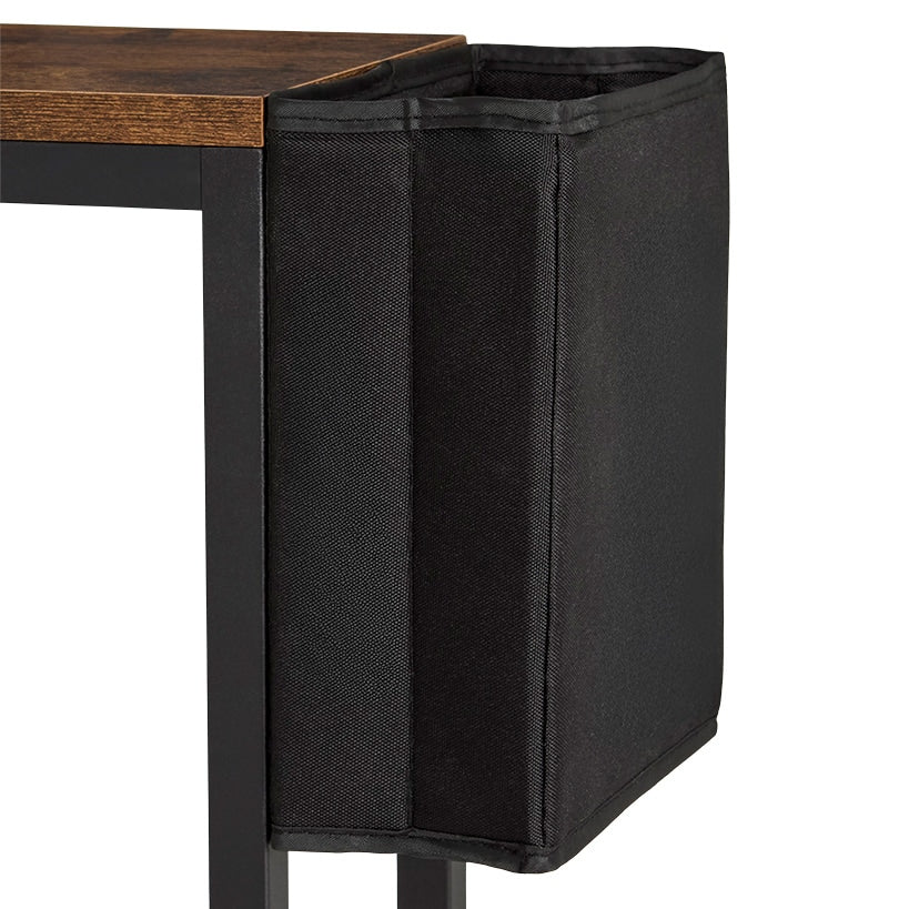 Narrow Console Table 2-Tier with Side Pocket