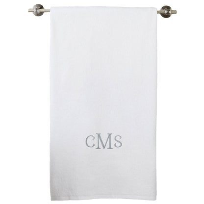 Personalized Embroidered White Bath Towels