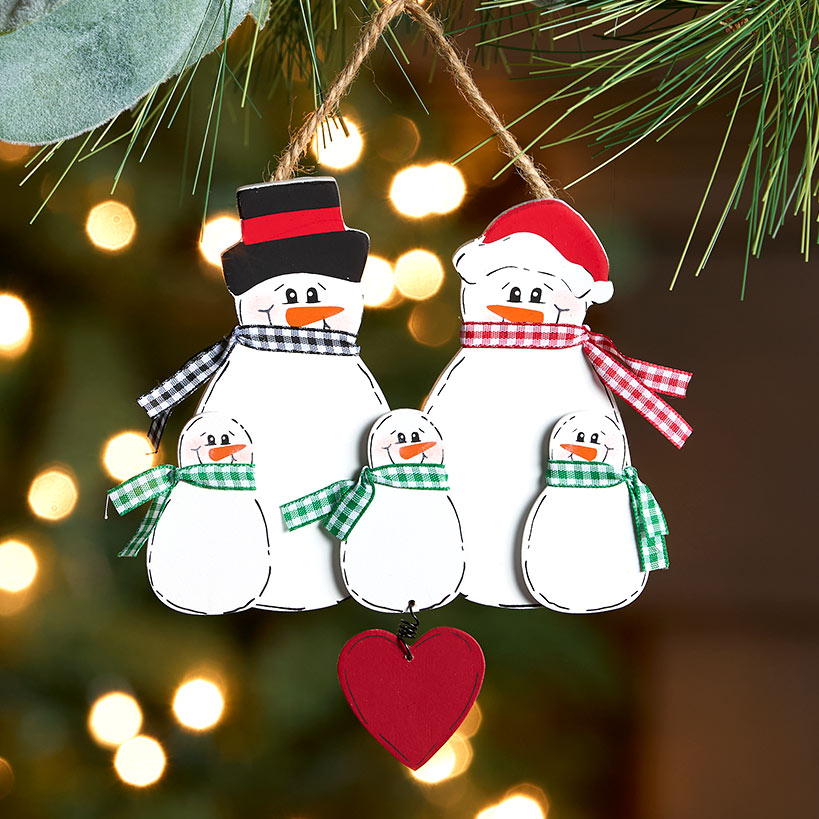 Christmas Personalized Snowman Family Ornaments#select-ornament_3-kids