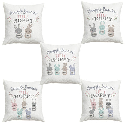 Personalized Snuggle Bunnies Pillow