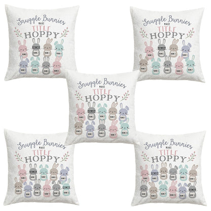 Personalized Snuggle Bunnies Pillow