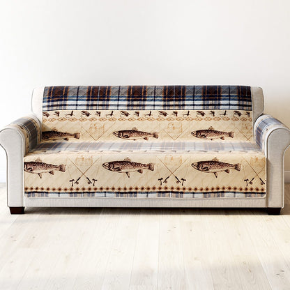 Fly Fishing Quilted Furniture Cover Chair, Loveseat, or Sofa