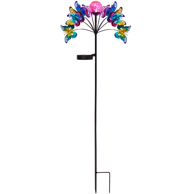 Multicolored Solar LED Butterfly Garden Stake