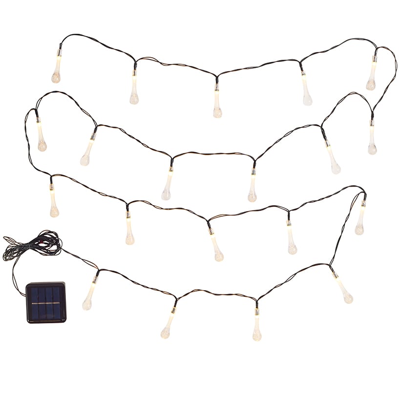 Solar Droplet LED String Lights