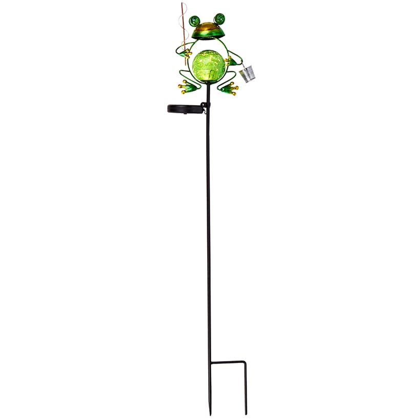 Solar Powered Frog Garden Stake#select-stake_fishing-pole