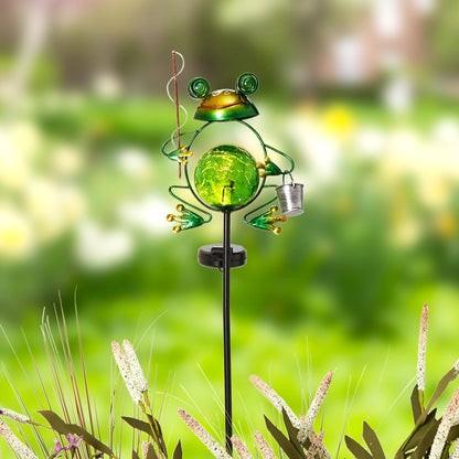 Solar Powered Frog Garden Stake