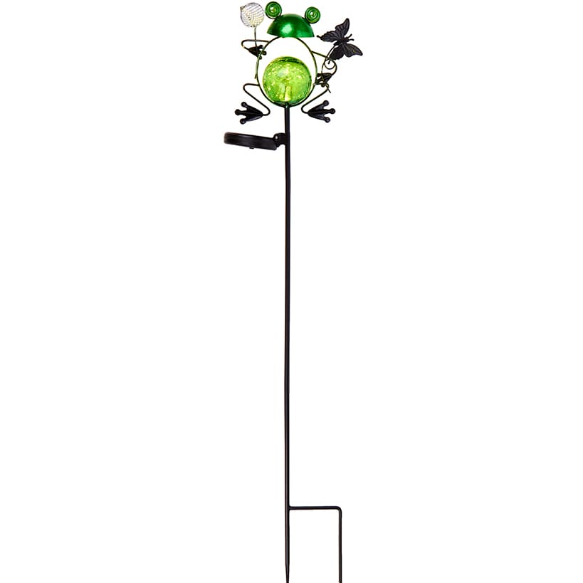 Solar Powered Frog Garden Stake#select-stake_stakes-net