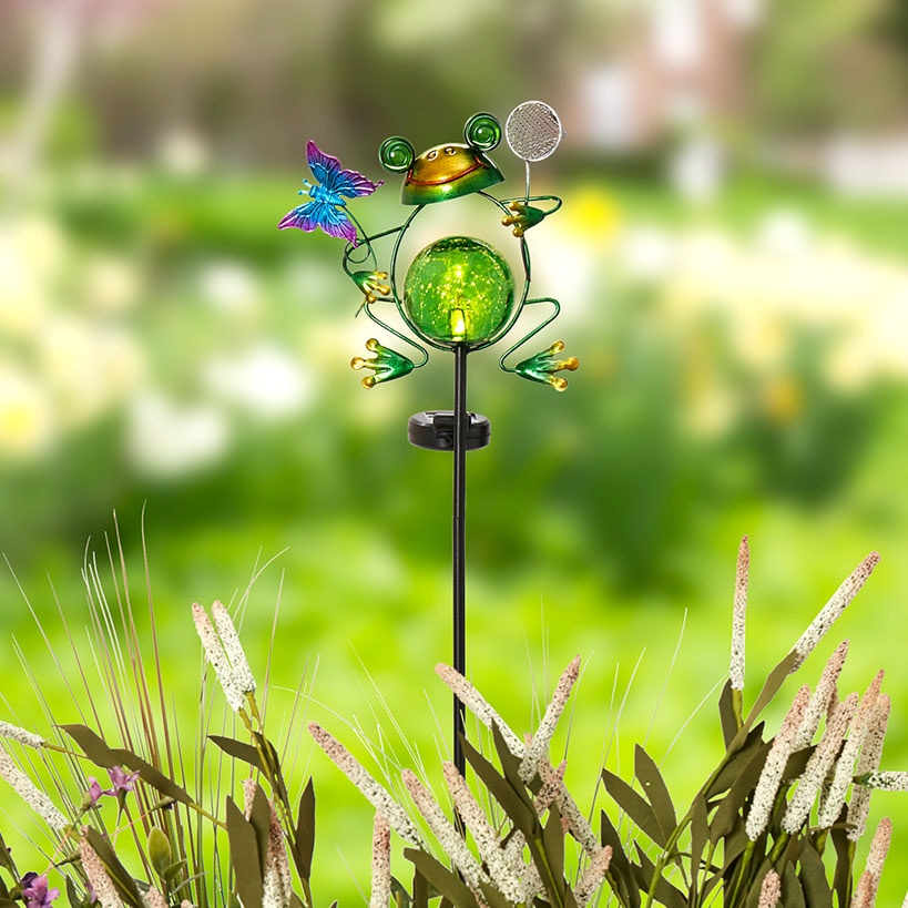 Solar Powered Frog Garden Stake#select-stake_stakes-net