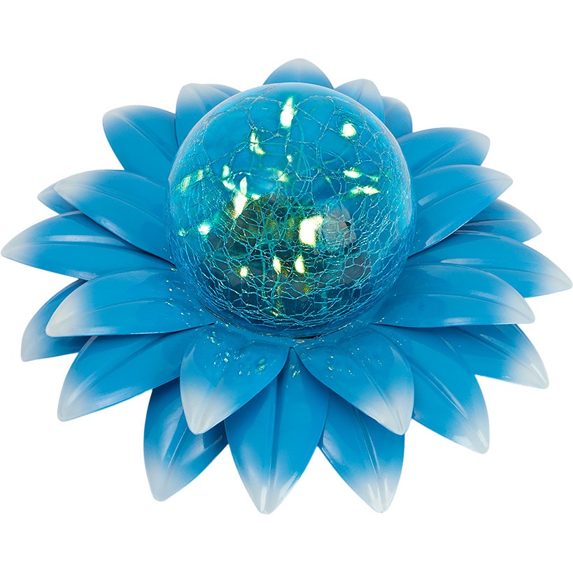 Solar Gazing Ball Blooming Flowers