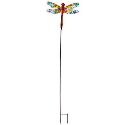 Vibrant Solar Glass Garden Stake