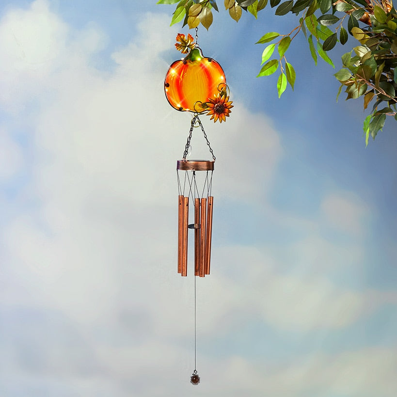 Solar Fall-Themed Wind Chime#select-chime_pumpkin