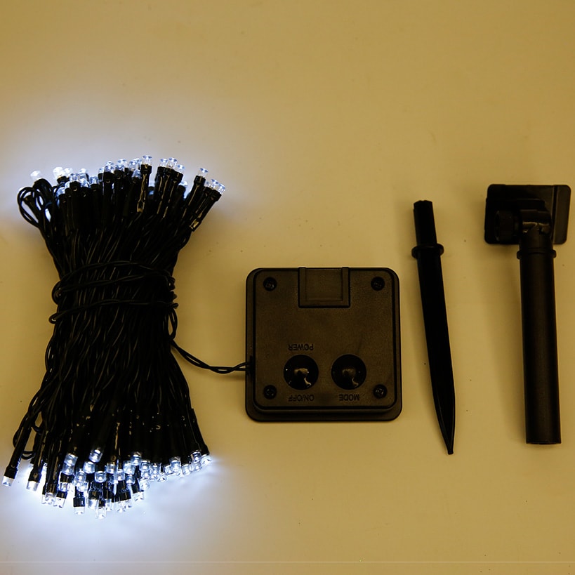 Solar Powered White String Lights Outdoor