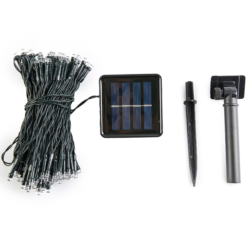 Solar Powered White String Lights Outdoor