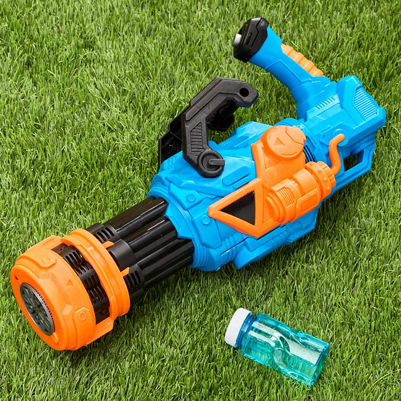 Space Armor Gatling Electric Bubble Machine with Lights and Sound