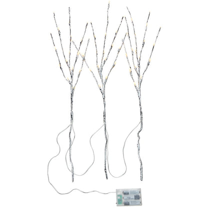 Lighted Winter Branches - 3 Piece Set - Multi Color
