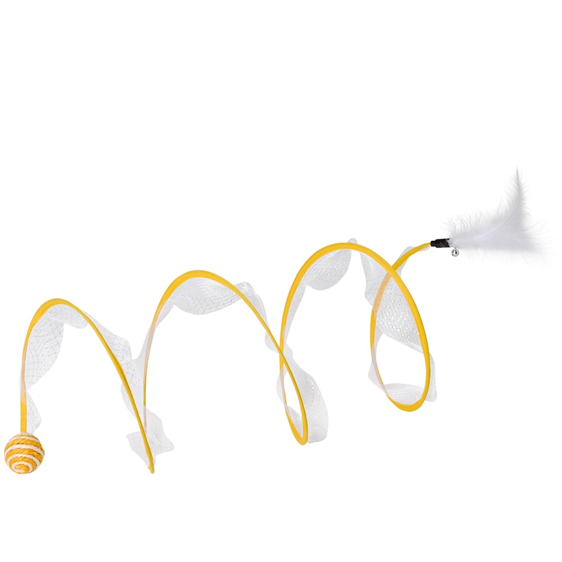 Portable Spiral Tunnel Cat Toy - Feathers, Bell, and Lightweight Design
