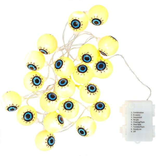 Eyeball String Halloween Eyeball String Lights LED 20 Piece Battery Operated | The ...