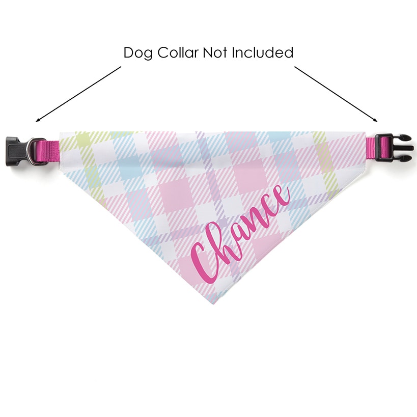 Personalized Pet Bandana Spring Plaid