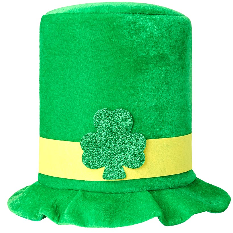 St Patrick's Day Top Hat 12.75" dia x 9.50"H