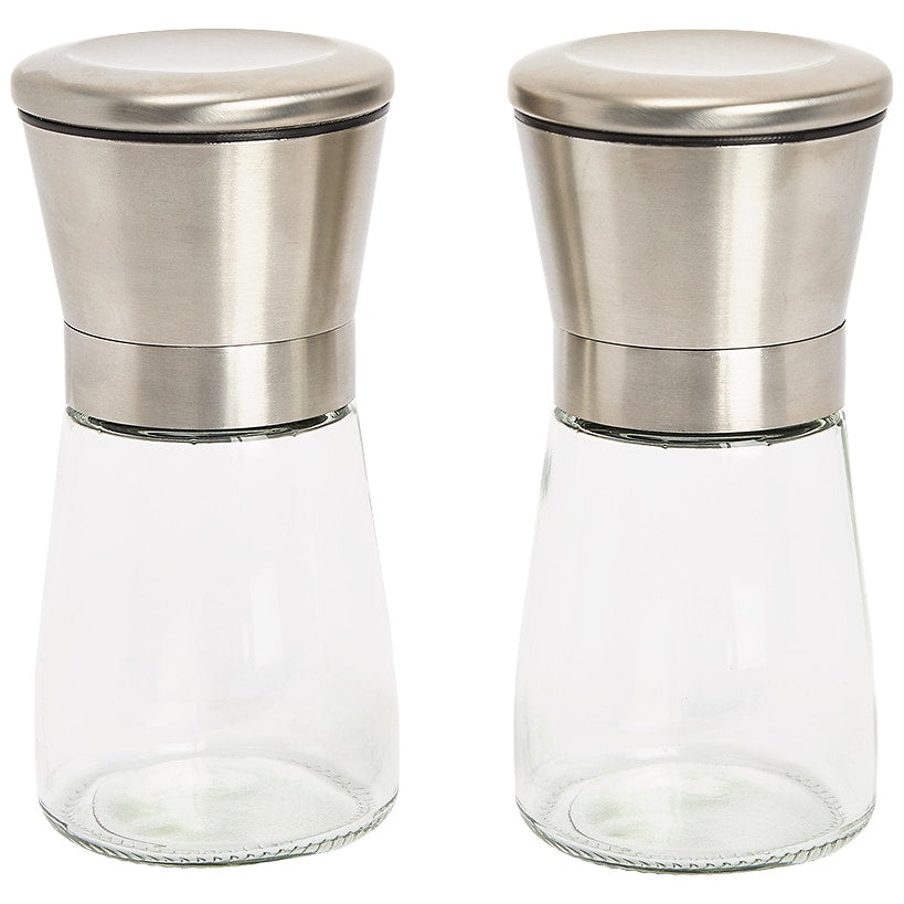 Stainless Steel Salt and Pepper Grinder Set Refillable