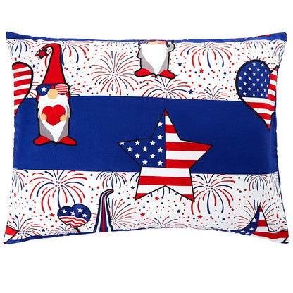 Stars and Stripes Gnome Queen or King Complete Comforter Set