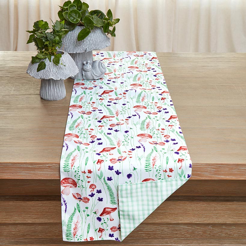 Stella Spring Mushroom Table Runner or Set of 4 Placemats#select-item_runner