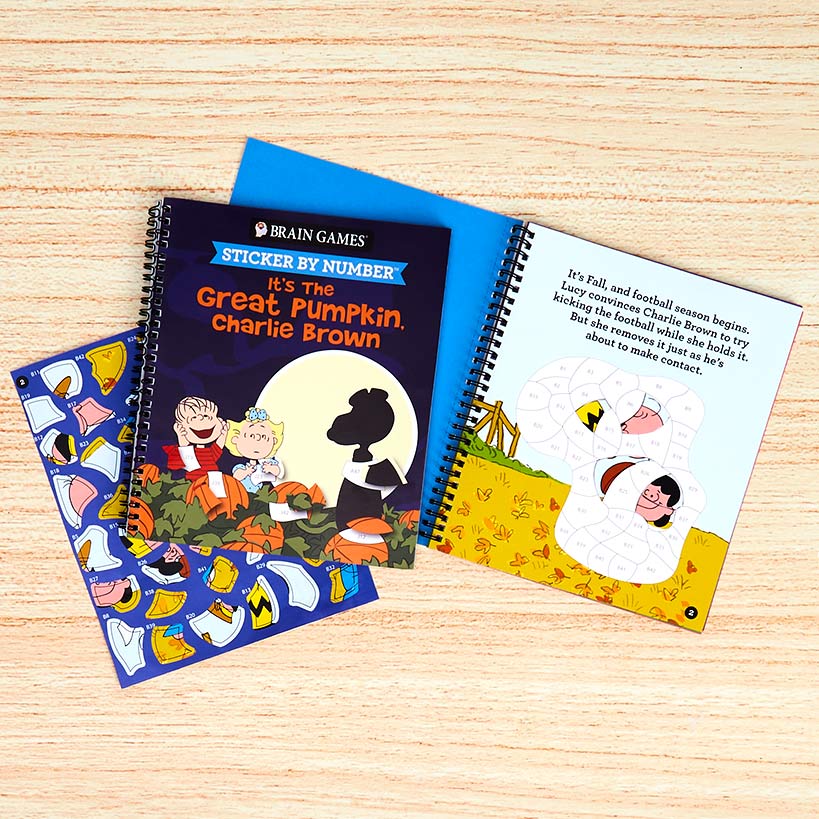 Charlie Brown Sticker-by-Number Books