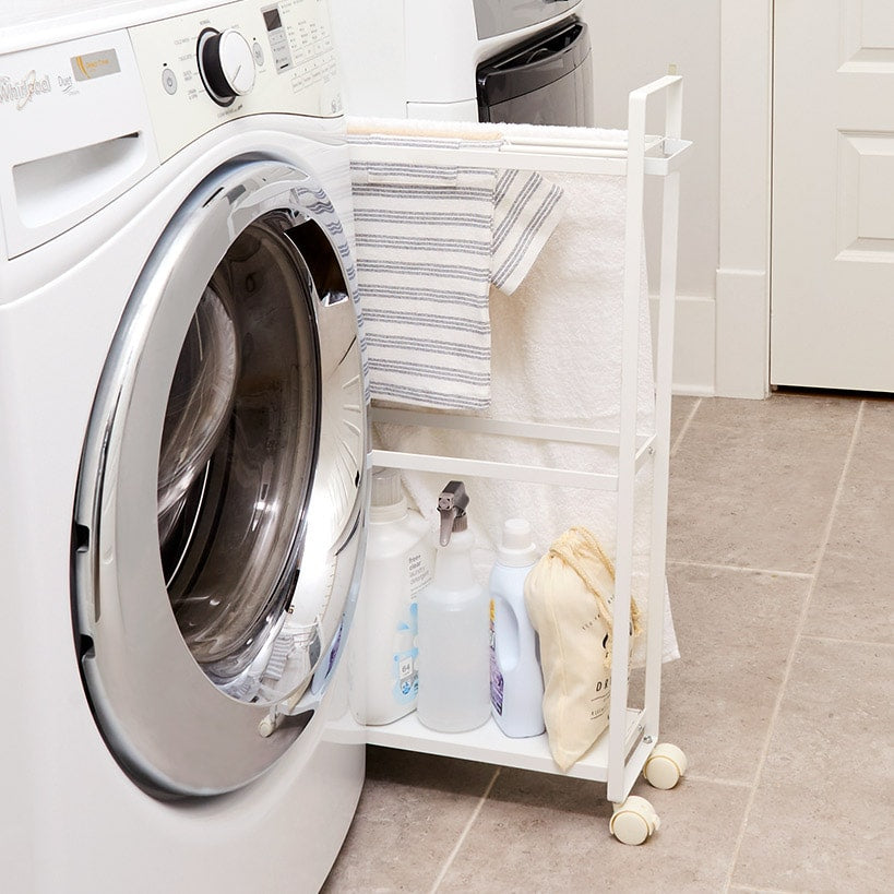 Laundry Storage Cart with Drying Rack for Towels and Clothes