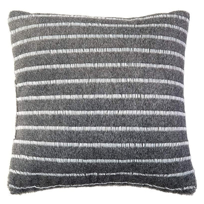 Striped Faux Fur Accent Pillow