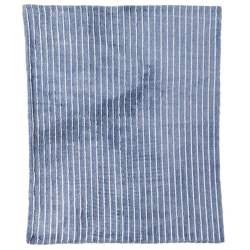 Striped Faux Fur Accent Pillow