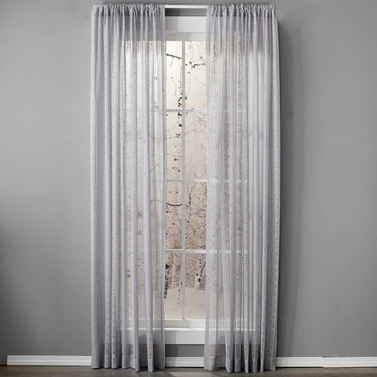 Striped Medallion Navy Lace Valance or Panel