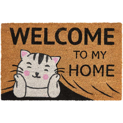 Funny Cat or Dog Coir Doormat 18" x 28"