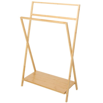 Bamboo Freestanding Towel Rack - Foldable