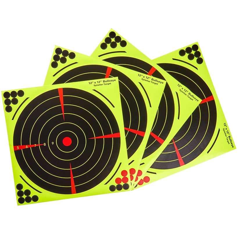 Bullseye Splatter Targets - Improve Accuracy, Reuse with Adhesive Backing