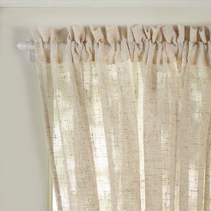 Textured Linen Blend Valance or Swag Pair
