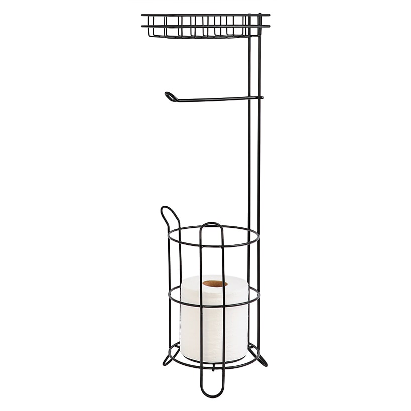Vertical Toilet Paper Holder with Storage