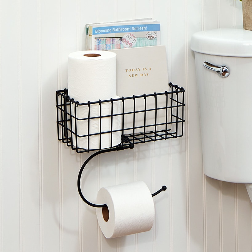 Bathroom Toilet Paper Holder or Towel Holder with Storage Shelf#select-holder_toliet-paper-holder
