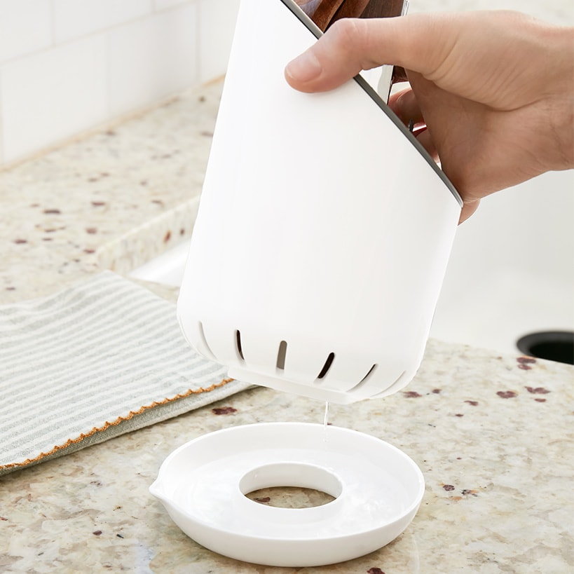 Kitchen Utensil Holder with Drip Tray