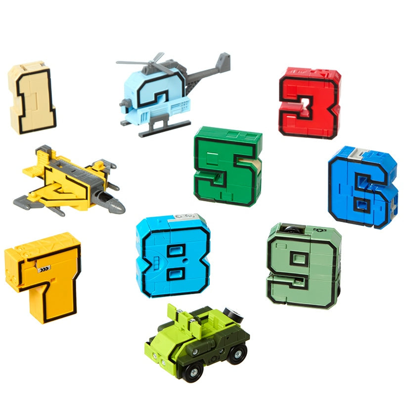 Kids' Transforming Numbers Bots - Numbers to Vehicles and Back