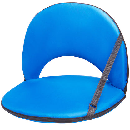 Travel Folding Cushioned Seat 5 Adjustable Positions Blue Or Gray