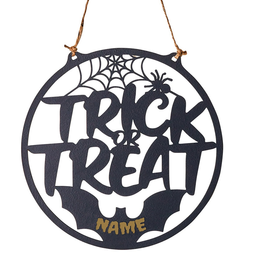 Personalized Halloween Trick-Or-Treat Door Hanger