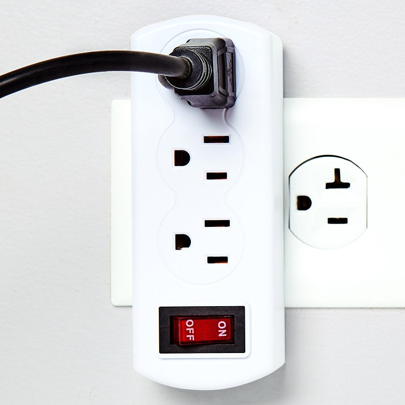Triple Outlet Plug Adapter On/Off Switch Energy Saving ETL Listed