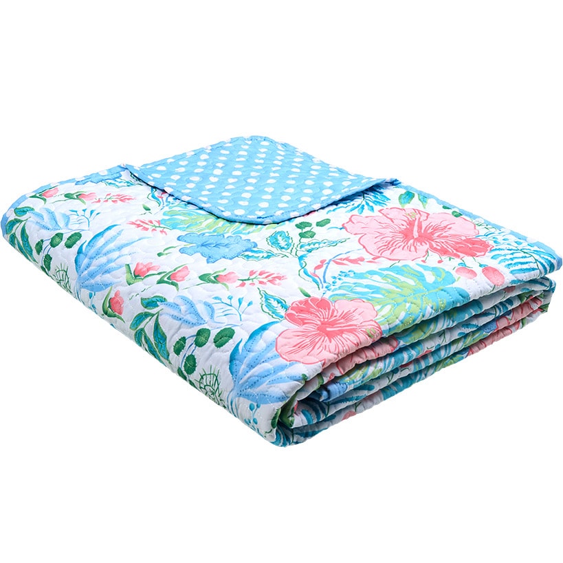 Tropical Garden Full/Queen or King Quilt, Sham, Decorative Pillow
