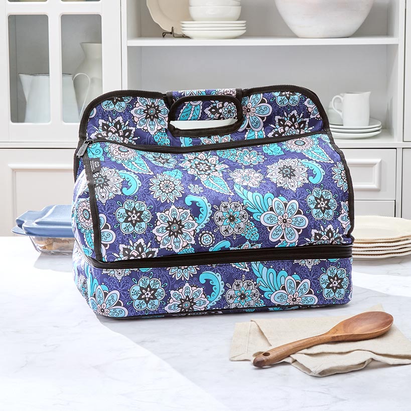 Two Lumps of Sugar® Tuna Maria Casserole Insulated Tote#select-tote_blue-floral