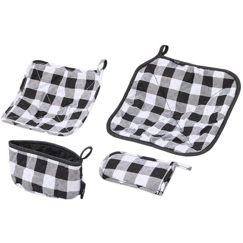 Sili Cozies Pot and Bowl Holders - Set of 4#select-set_buffalo-check