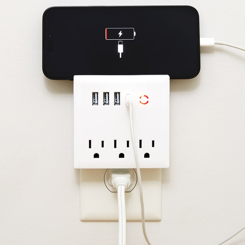 USB And Outlet Adapter With Phone Holder - Ultimate Charging Hub | The ...
