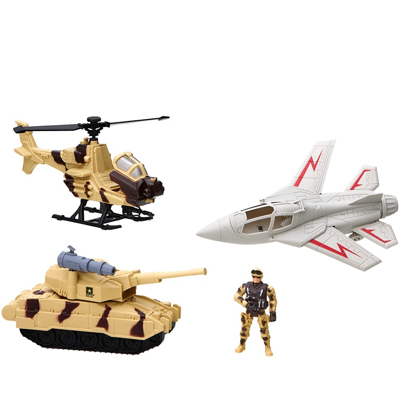 U.S. Army Combat Forces Toy Set - Military Vehicles for Imaginative Play